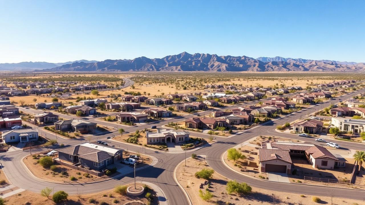 Enterprise Las Vegas master-planned community with desert landscaping
